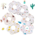 MERLINAE Muslin Bibs, Baby Bandana Drool Bibs 360 Bibs for Boys Girls Newborn Infant for Drooling and Teething,100% Organic Cotton and Super Absorbent Hypoallergenic Pullover Baby Bibs - Image 3